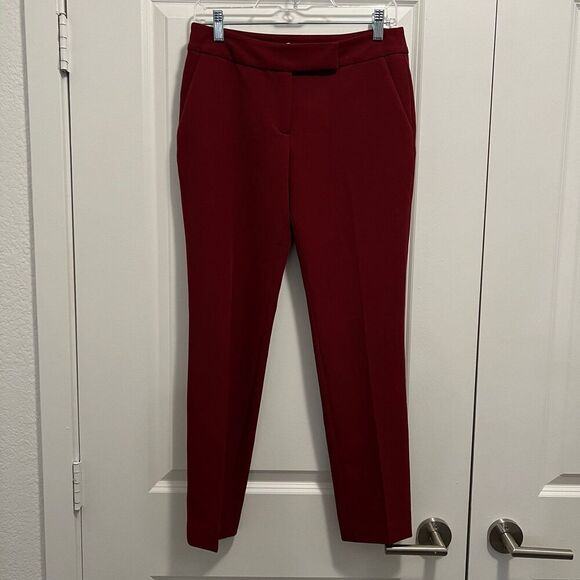 Milly Bordeaux (Red)  Skinny Slouch Pant, Size 0 Retail $330 - Picture 1 of 3